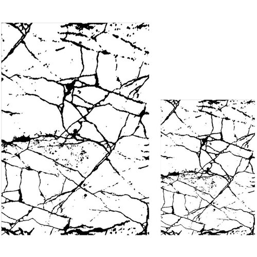 Mila Home komplet 2 črno-belih kopalniških preprog marble Cene