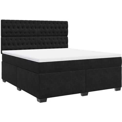Maison Chic Box spring postelja - Vzmetna postelja z vzmetnico črna 180x200 cm žamet SL17226, (21882696) Cene