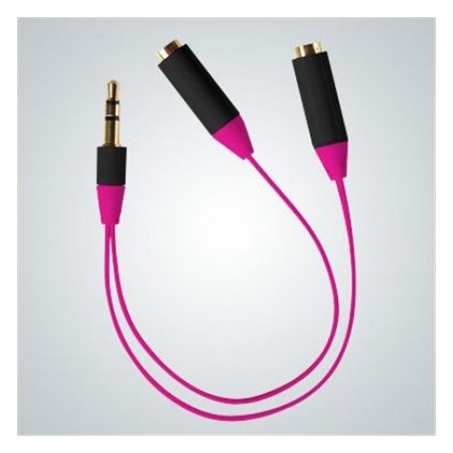 Ready2music kabl audio 3.5mm M/2xŽ roze usic R2MSPLPINK, 0.16m Cene