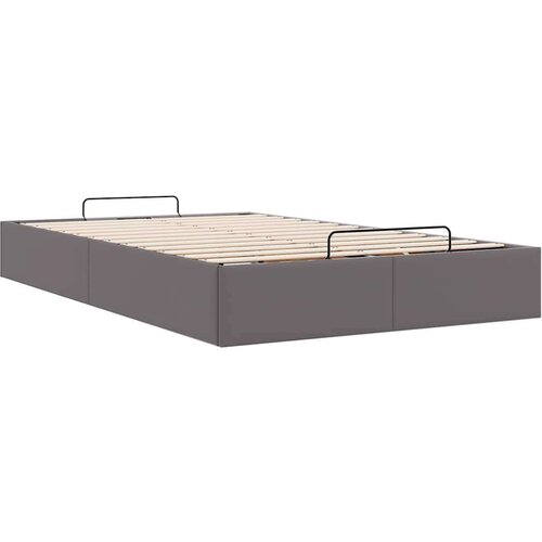 VidaXL otomanski okvir kreveta bez madraca sivi 120x190cm umjetne kože Slike