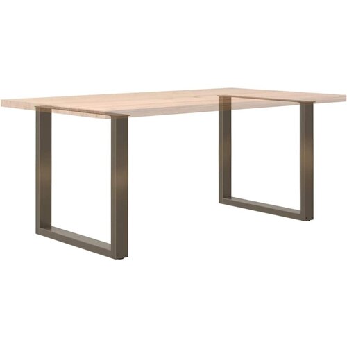  Noge za blagovaonski stol U-oblik 2 kom Prirodni čelik 90 x (72-73) cm Čelik Slike