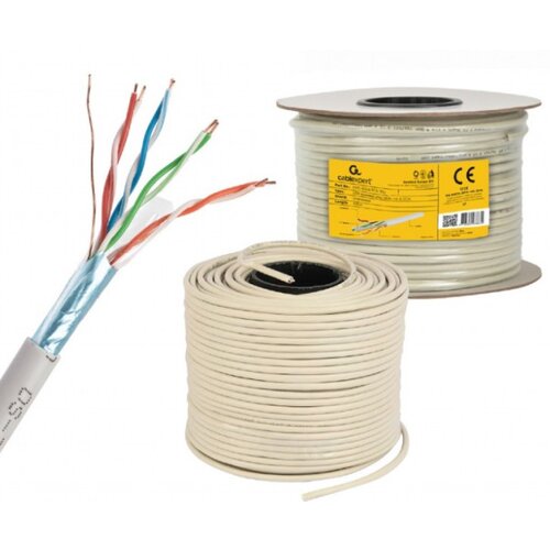 Gembird FPC-5004E-SOL/100 FTP cat.5E Indoor solid CCA kotur 100m kabal Slike