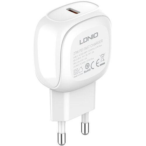 Ldnio A1206C PD Kućni punjač 27W Type-C na Type-C kabel beli 1m Cene