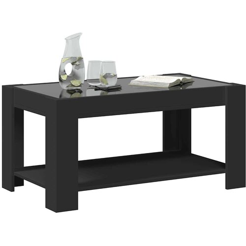  Stolić za kavu LED crni 93x53x45 cm od konstruiranog drva Slike