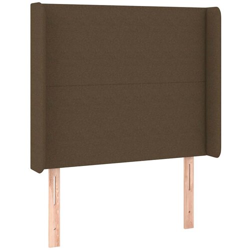  Krevet s oprugama i madracem tamnosmeđi 100 x 200 cm od tkanine Slike