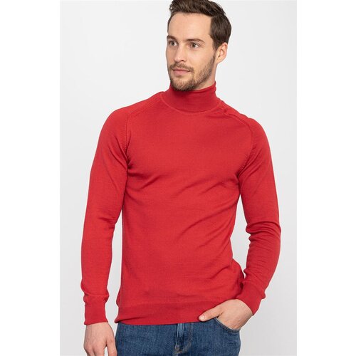 Tudors Muška džemper rolka Slim fit crveni Slike