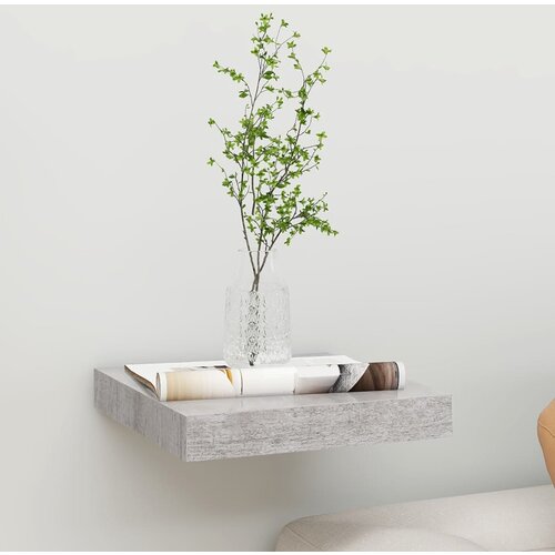 VidaXL Stenska polica betonsko siva 23x23,5x3,8 cm MDF, (20810748) Slike