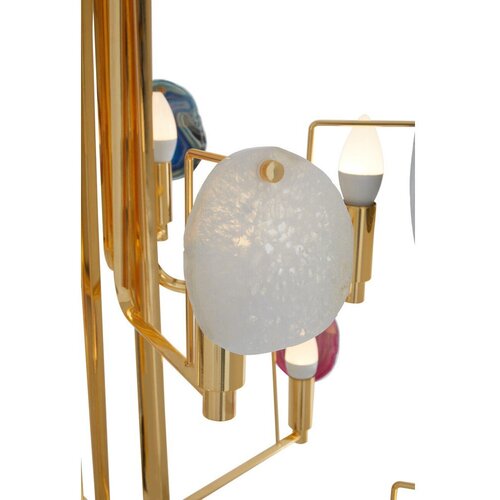 Premier Housewares Metalna viseća svjetiljka u zlatnoj boji Glamour &amp;ndash; Slike