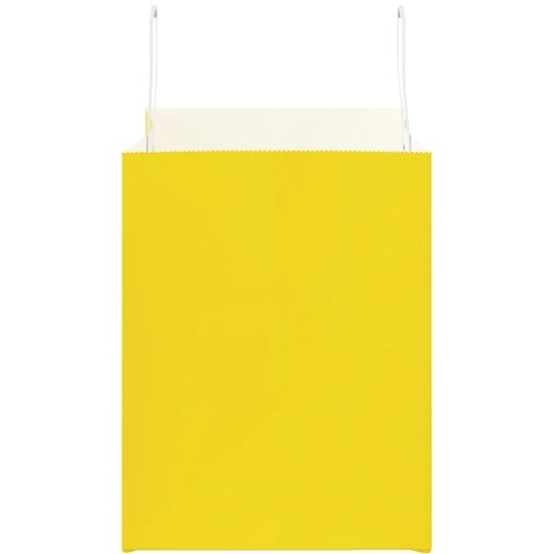 Papirnate vrećice 250 kom s ručkama žute 32x22x28 cm Slike