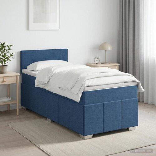  Boxspring krevet s madracem Plava 90 x 200 cm Tkanina Cene