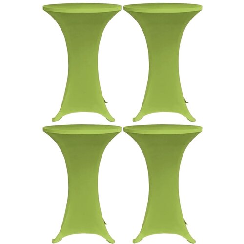 VidaXL Rastezljivi stolnjak 4 kom 70 cm zeleni Slike