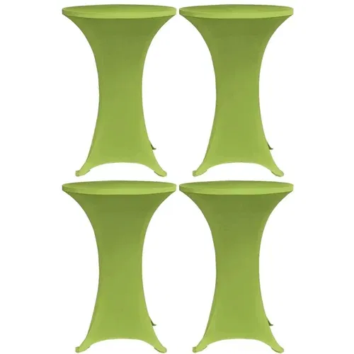 vidaXL Rastezljivi stolnjak 4 kom 70 cm zeleni