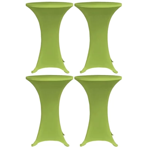 vidaXL Raztegljivo pregrinjalo za mizo 4 kosi 70 cm zeleno, (20702431)