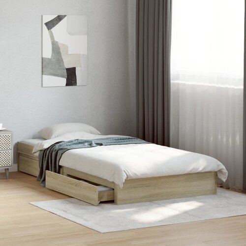 Furnova Posteljni okvir s predali sonoma hrast 75x190 cm inženirski les, (21938594) Slike