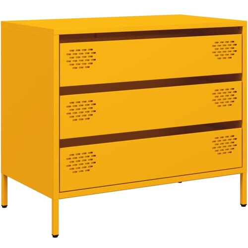 Maison Chic Komoda - Predalnik gorčično rumena 68x39x58,5 cm hladno valjano jeklo, (21721935) Slike