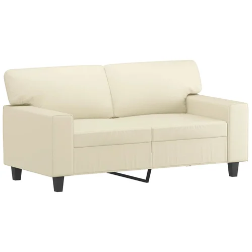 MAISON CHIC Dvosed kavč - Sofa - Kanape krem 120 cm umetno usnje, (21727242)