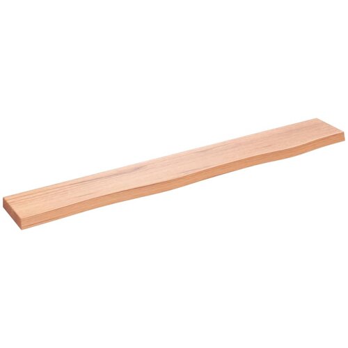  Zidna polica svjetlosmeđa 80 x 10 x 2 cm od obrađene hrastovine Slike
