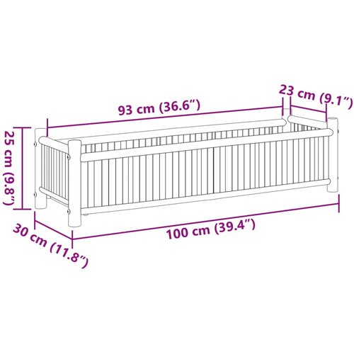  Sadilica 100 x 30 x 25 cm od bambusa Slike
