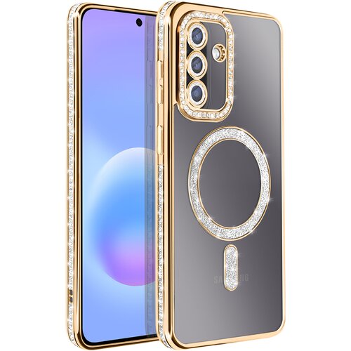 AVIZAR Ovitek za Galaxy A57 Združljiv s polnjenjem Qi z diamantnim Strass robom, Rumena, (5000274849) Cene