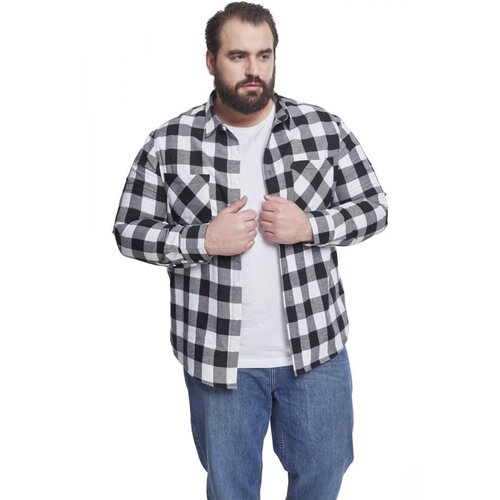 Urban Classics Checked Flanell Shirt blk/wht Cene