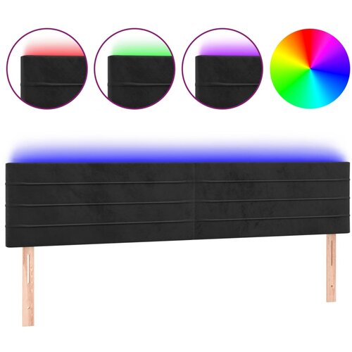  LED uzglavlje crno 160x5x78/88 cm bar&amp;scaron;unasto Slike