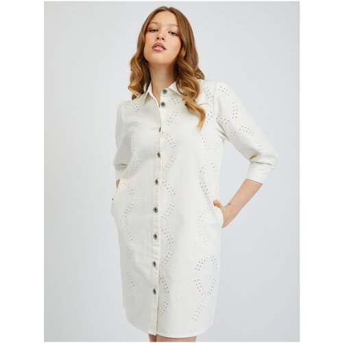 Orsay White Denim Shirt Dress - Women Cijene