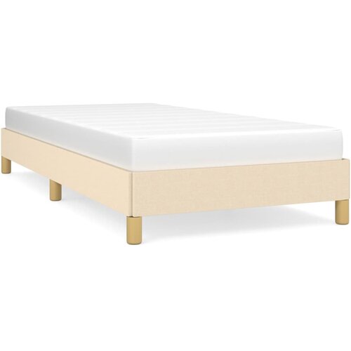 Maison Chic Posteljni okvir - Enojna postelja - Postelja za odrasle brez vzmetnice Cream 80x200cm tkanina-J11624, (21770190) Cene