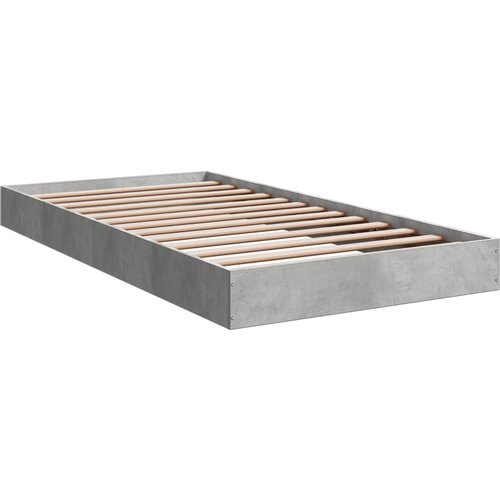 VidaXL Posteljni okvir betonsko siv 100x200 cm inženirski les, (21155869) Slike