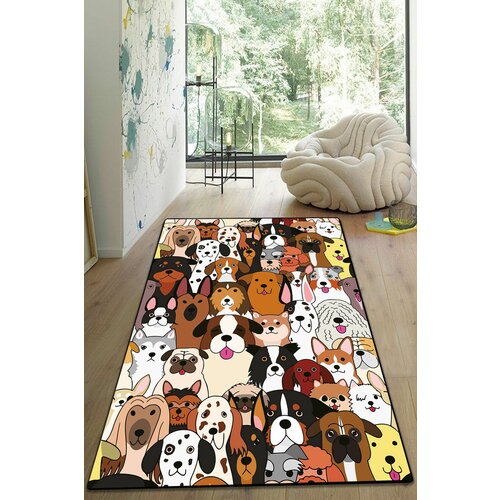 dogs Multicolor Carpet (100 x 150) Slike