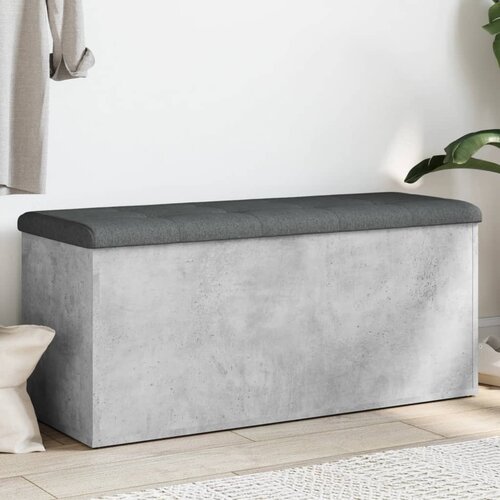 vidaXL Klupa za pohranu boja betona 102 x 42 x 45 cm konstruirano drvo Cijene