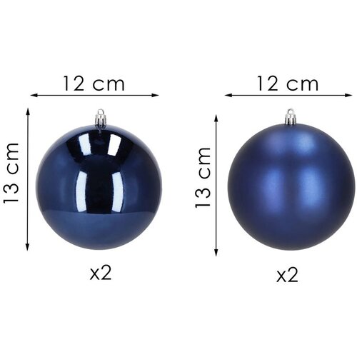  Set Kuglica za Božićno Drvce Springos® 12 cm - 4 komada Cene