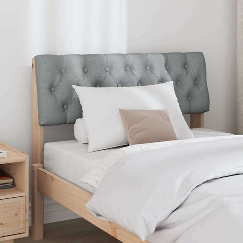 VidaXL tapecirani uzglavlje svijetlo siva 90 cm čvrsto borovo drvo Slike