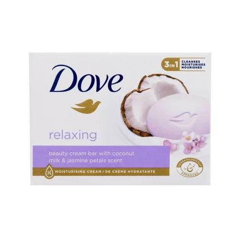 Dove Relaxing Beauty Cream Bar hidratantni tvrdi sapun s mirisom kokosa i jasmina 90 g za ženske