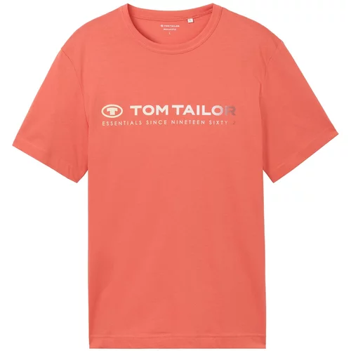 Tom Tailor Majica siva / mandarina / bela