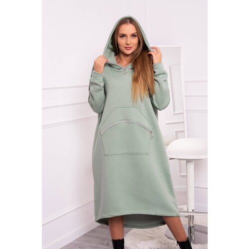 Kesi Insulated dress with hood dark mint Cene