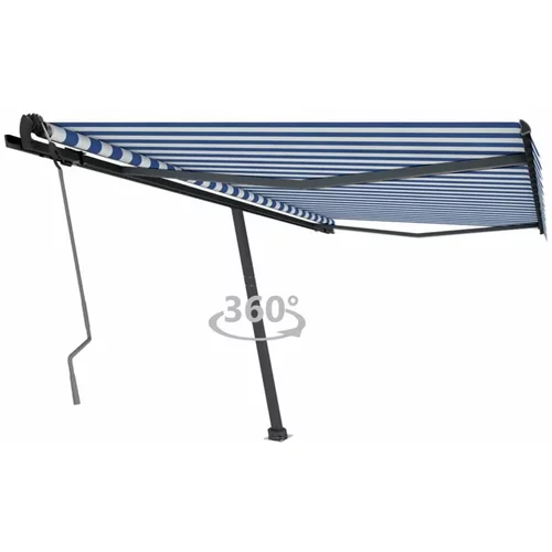  Samostojeća tenda na ručno uvlačenje 400 x 350 cm plavo-bijela