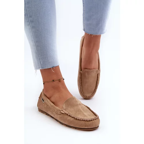 Kesi Women's eco suede loafers, brown Amrutia