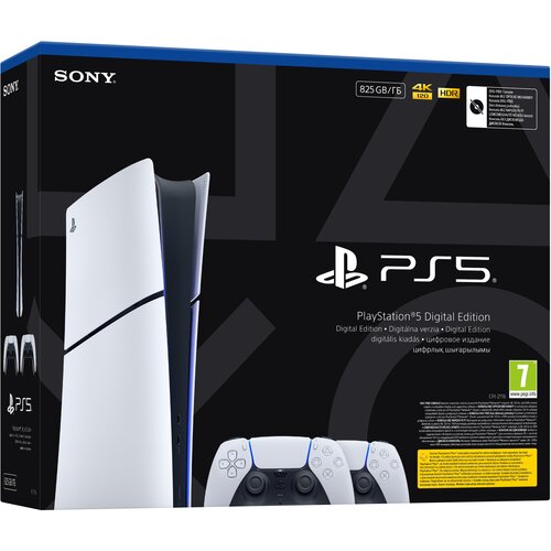 Playstation PS5 Digital E Chassis + PS5 Dualsense White, (5000085333) Cene