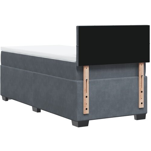 Box spring krevet s madracem tamnosivi 80 x 200 cm bar&amp;scaron;unasti Slike