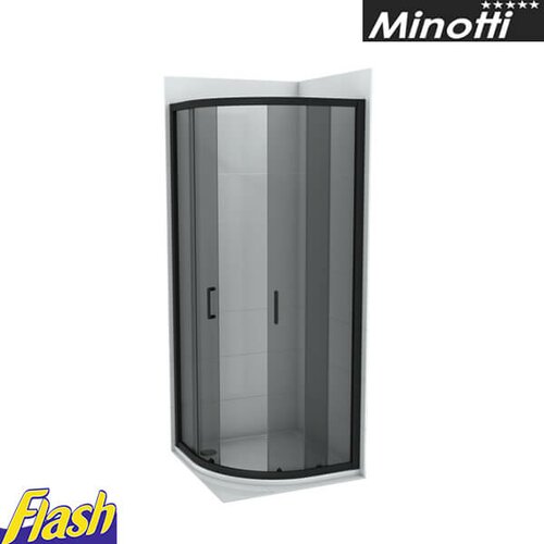  Tuš kabina polukružna 90x90 - (bez kadice) - Minotti - Concept Atlas Black C-02-B4900 Cene