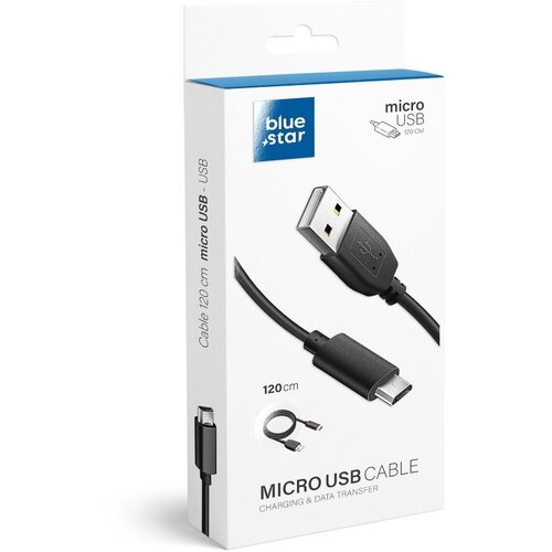 Blue Star lite kabl 3A usb a u micro usb 1.2 m crni Cene