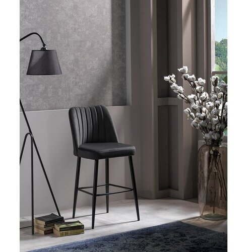 Hanah home Set barskih stolica Vento, 4 komada, Crna Cene