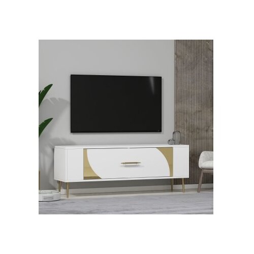 Hanah home tv polica Retrop2 white gold Slike