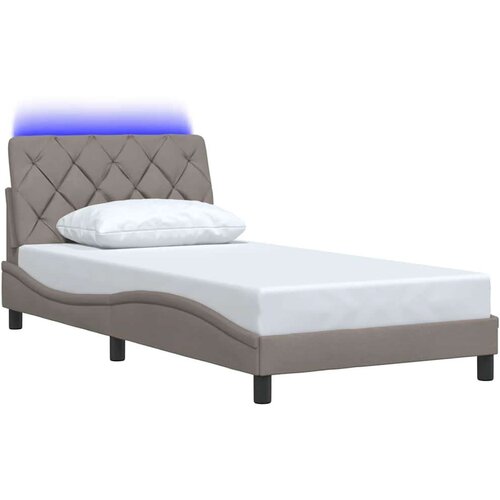  Okvir kreveta s LED-om bez madraca 100 x 200 cm od tkanine Slike