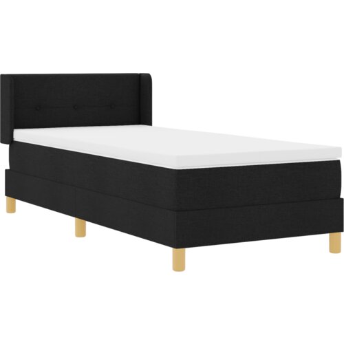  Krevet s opruga kutije Crna i Bijela i Crna 80 x 200 cm tkanina Slike