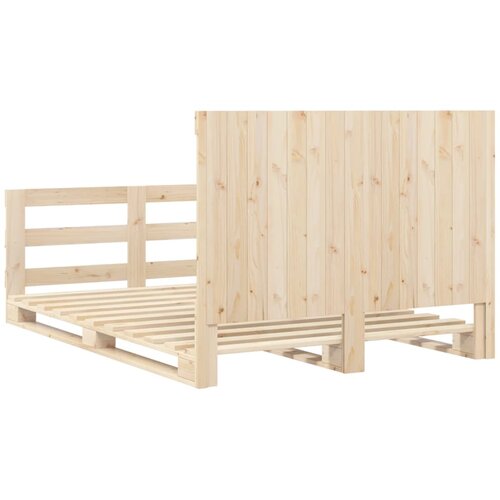  Okvir za krevet s uzglavljem 140x200 cm od masivne borovine Slike