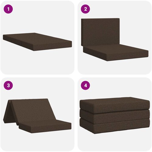 SOFA na razvlačenje 80 x 67 x 45 cm Sivosmeđa Slike