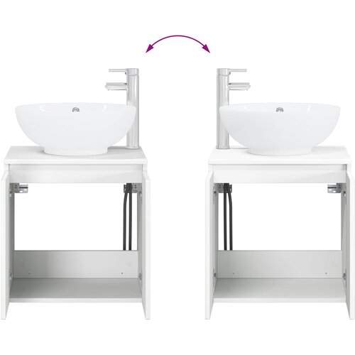  Umivaonik s policom Bijela 49,5 x 44,5 x 65 cm Slike