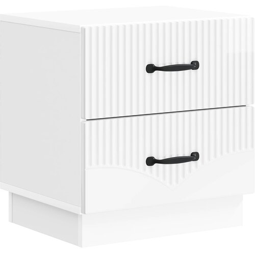  Noćni ormar s ladicama Bijela visokog sjaja 43 x 34,5 x 44,5 cm Cene