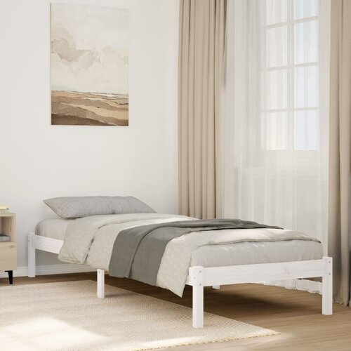 vidaXL Okvir kreveta bez madraca bijeli 80 x 220 cm masivna borovina Cijene